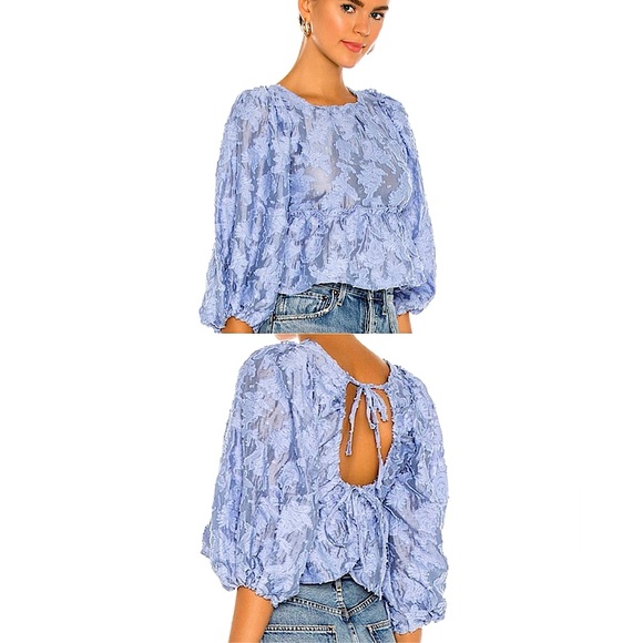 BRAND NEW / FREE PEOPLE - Bluemoon Callie Crew Neck 3/4 Sleeve Blouse (Size S) - Picture 3 of 11